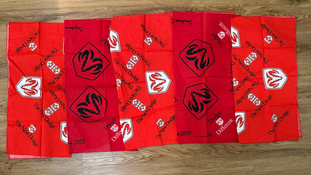 Vintage Dodge Ram Daytona 2000 Bandanas Lot of 5 NOS USA Cotton